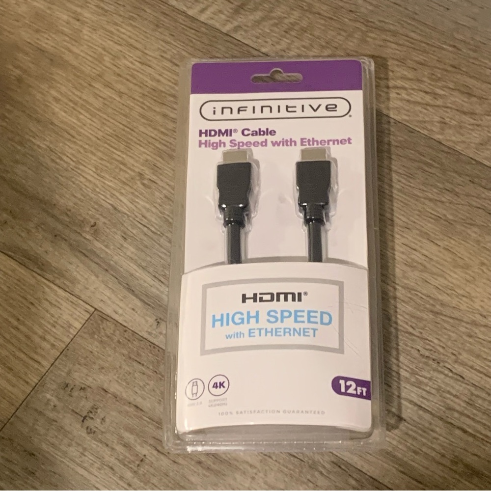 Infinitive HDMI Cable High Speed w/ Ethernet 12 Foot NIB NEW NWT
Smoke Free Home